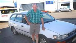 Hebley drives his Corolla almost every day from Wellington to New Plymouth and back six days a week.
