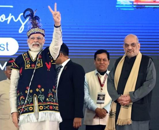 PM Modi attends golden jubilee celebrations of the North East Council in Shillong PM Modi attends golden jubilee celebrations of the North East Council in Shillong