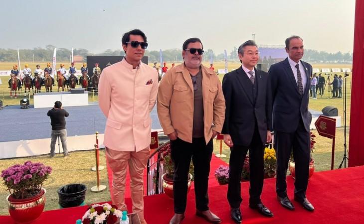Randeep Hooda, Rahul Mittra with Japanese ambassador Suzuki Hiroshi 70th anniversary of India-Japan Diplomatic Relations