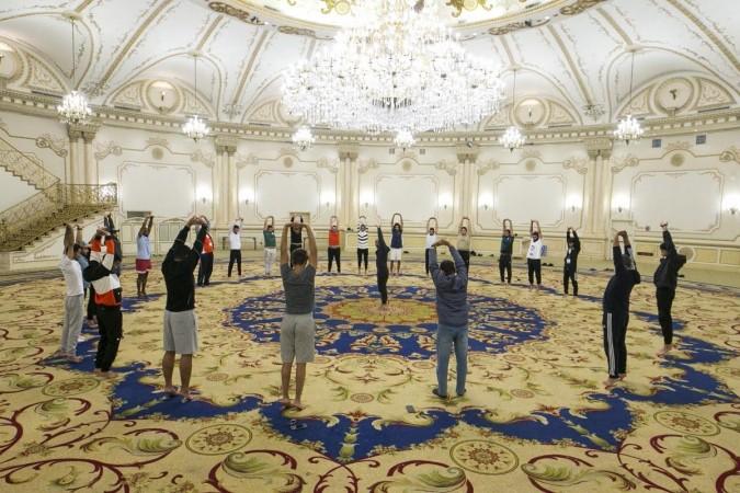Yoga workshop in Jeddah on December 24, 2022. Saudi Committee of Yoga holds yoga lecture, workshop in Jeddah; 11 Arab countries participate