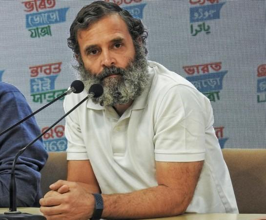New Delhi: Congress leader Rahul Gandhi addresses a press conference at AICC Headquarters in New Delhi on Saturday, December 31, 2022. (Photo:IANS/Anupam Gautam) Rahul Gandhi