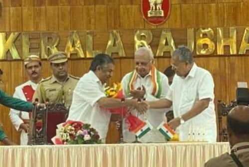 Saji Cherian sworn in again as Kerala Minister, BJP says he will have to quit again Saji Cherian sworn in again as Kerala Minister, BJP says he will have to quit again