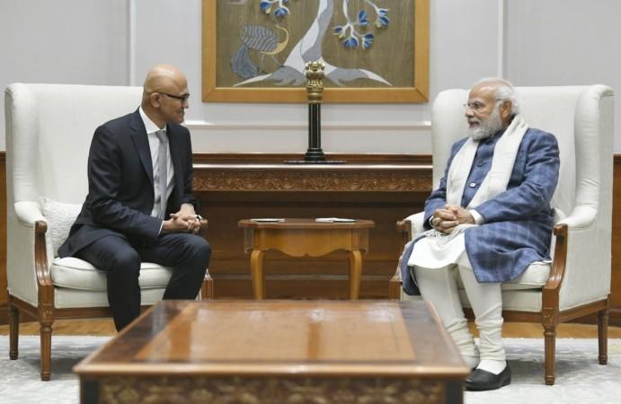 Satya Nadella meets PM, assures cooperation for Digital India campaign Satya Nadella meets PM, assures cooperation for Digital India campaign
