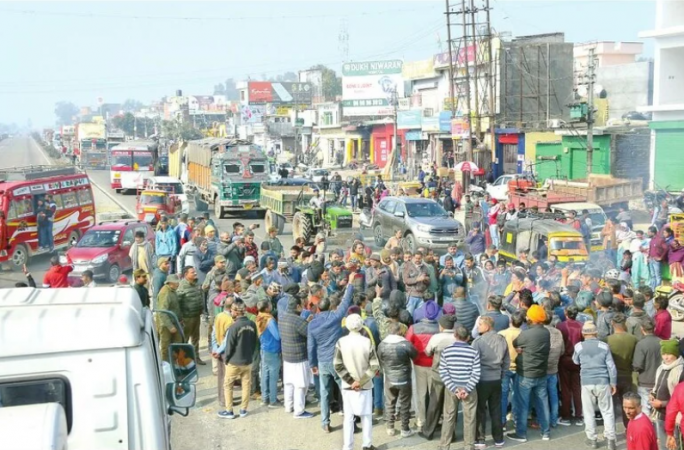 Protest against Rajouri killings