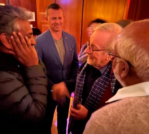 S. S. Rajamouli, MM Keeravani with Steven Spielberg S. S. Rajamouli, MM Keeravani with Steven Spielberg