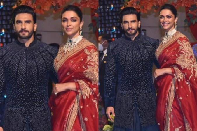 Ranveer Singh's black sherwani for Anant Ambani and Radhika