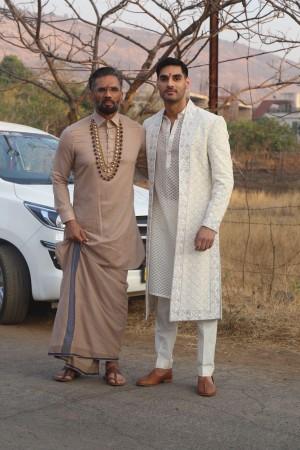 Ahan Shetty and Suniel shetty