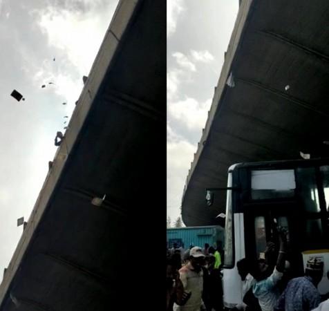 Bengaluru man flings currency notes off flyover, causes commotion, traffic; booked [details]