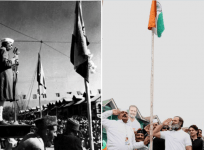 National flag at Lal Chowk