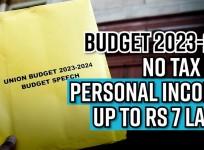 Budget 2023-24: No tax on personal Income up to Rs 7 lakh