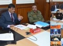 Chief Secretary of J&K Dr Arun Kumar Mehta chairing a meeting