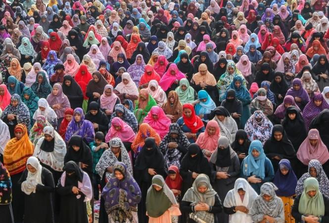 Chennai:Muslim women offer Eid al-Fitr prayers in Chennai on Tuesday May 3,2022 Chennai:Muslim women offer Eid al-Fitr prayers in Chennai on Tuesday May 3,2022