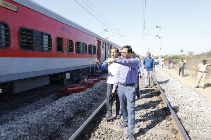 Railway track damaged due to derailment restored Railway track damaged due to derailment restored