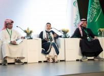 Nouf Al-Marwaai, president of the Saudi Yoga Committee, at forum session, organized by the Saudi Universities Sports Federation under the umbrella of the Ministry of Education in Riyadh