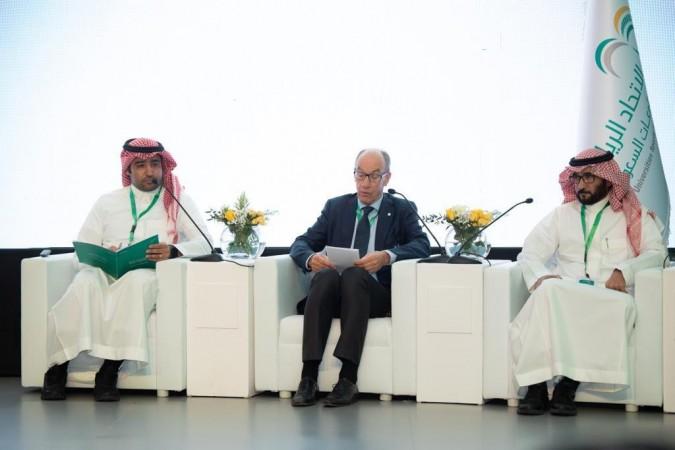 President of the International Universities Sports Federation, Leonz Eder and President of Saudi Universities Sports Federation, Prof. Dr. Khaled Al-Muzaini at the event in Riyadh president of the International Universities Sports Federation, Leonz Eder and President of Saudi Universities Sports Federation, Prof. Dr. Khaled Al-Muzaini at the event in Riyadh