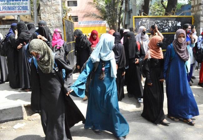 Students wearing hijab. Students wearing hijab.
