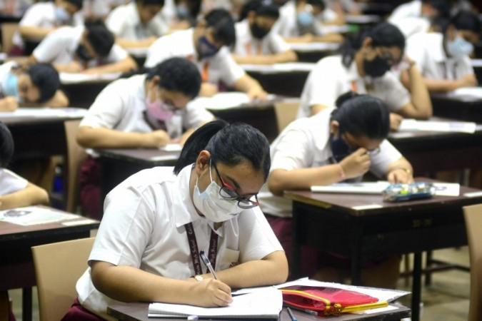 Kolkata: Students write their exam in the examination hall during the first day of ICSE exam 2022 at Calcutta Girls School in Kolkata on Monday, Apr. 25, 2022.(File Photo) Kolkata: Students write their exam in the examination hall during the first day of ICSE exam 2022 at Calcutta Girls School in Kolkata on Monday, Apr. 25, 2022.