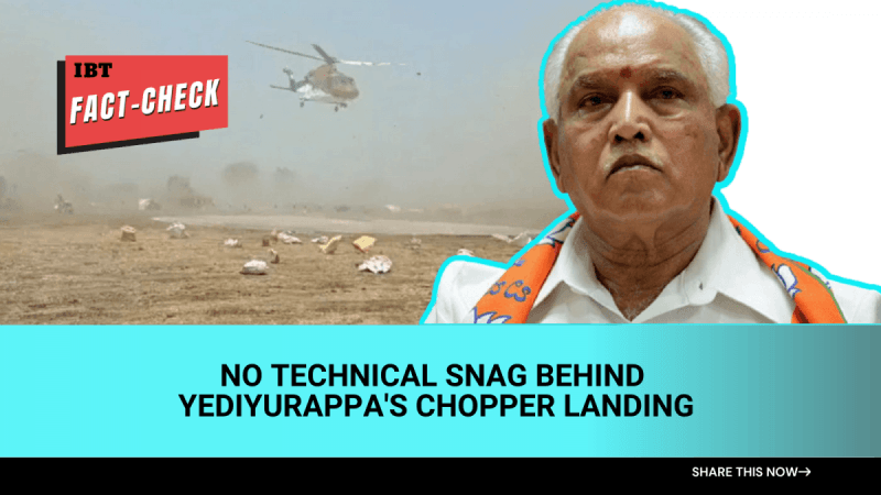 The landing of the helicopter carrying Karnataka's former Chief Minister B.S. Yediyurappa was aborted in the outskirts of Jewargi town in Kalaburagi district on Monday. After a hiatus, the chopper was safely landed at the same spot, but the initial video