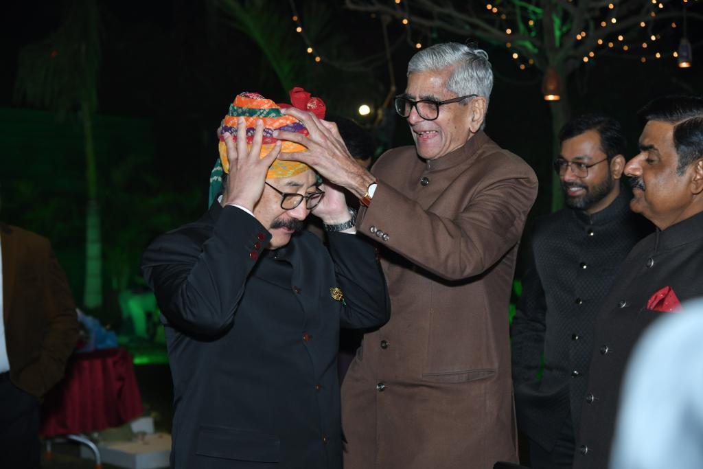 BMVSS chief patron Padma Bhushan DR Mehta welcomes Harsh Vardhan Shringla