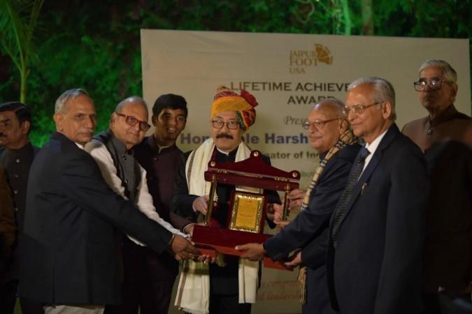 Harsh Vardhan Shringla gets lifetime achievement award for his outstanding contributions at an event in Jodhpur Harsh Vardhan Shringla gets lifetime achievement award for his outstanding contributions at an event in Jodhpur