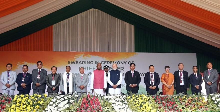 Conrad Sangma takes oath as Meghalaya CM for 2nd term Conrad Sangma takes oath as Meghalaya CM for 2nd term