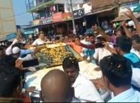 Lokayukta trap case: Accused BJP MLA surfaces after getting bail, given hero's welcome