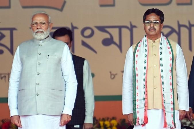 Manik Saha takes oath as Tripura CM; Modi, Shah attend swearing-in Manik Saha takes oath as Tripura CM; Modi, Shah attend swearing-in