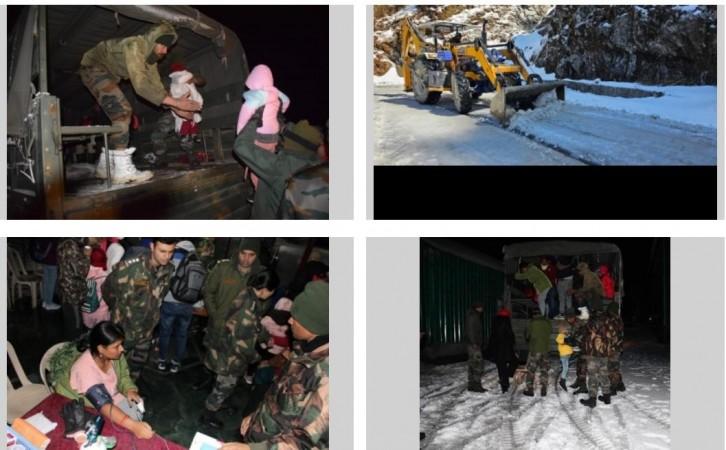 Army rescues 400 tourists stranded in Sikkim after heavy snowfall. Army rescues 400 tourists stranded in Sikkim after heavy snowfall.