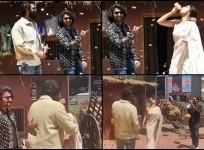Rana Daggubati with Nani, and Keerthy Suresh during Dasara promotions.
