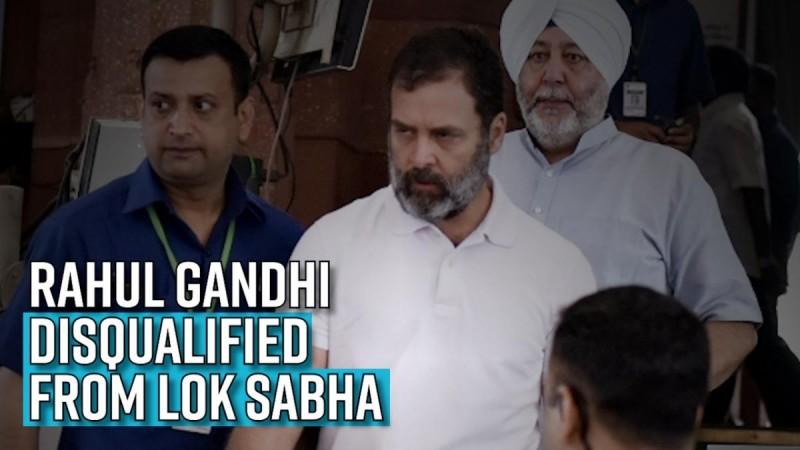 Rahul Gandhi disqualified from Lok Sabha; Cong says Indian democracy