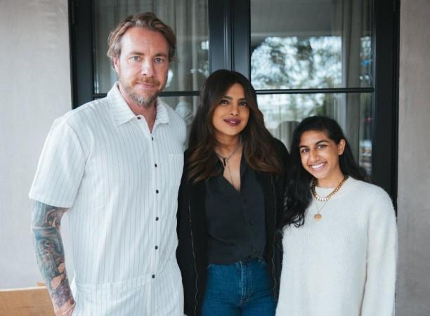 Priyanka Chopra with Dax Shepard after the podcast Priyanka Chopra