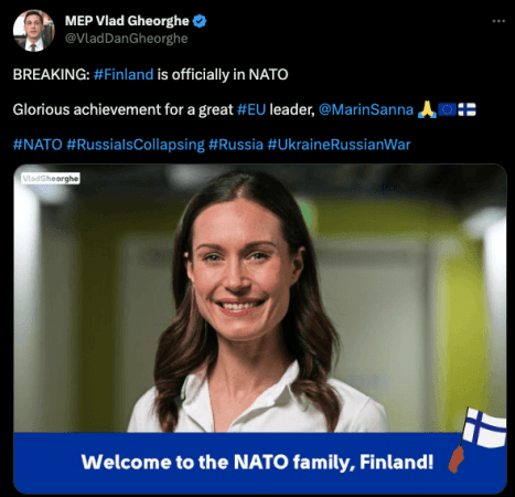 After much wait, NATO has officially welcomed its 31st member - Finland, into its fold. After much wait, NATO has officially welcomed its 31st member - Finland, into its fold.