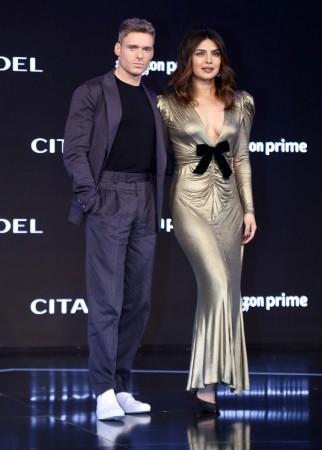 Actors Richard Madden and Priyanka Chopra during the press conference of their upcoming series 'Citadel', in Mumbai on Monday, April 03, 2023. Actors Richard Madden and Priyanka Chopra during the press conference of their upcoming series 'Citadel', in Mumbai on Monday, April 03, 2023.