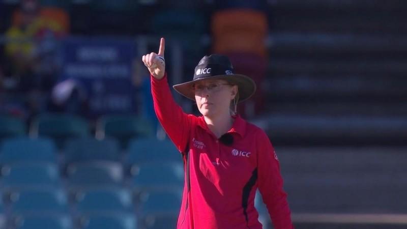 Kim Cotton becomes first woman on-field umpire in men's international cricket. Kim Cotton becomes first woman on-field umpire in men's international cricket.