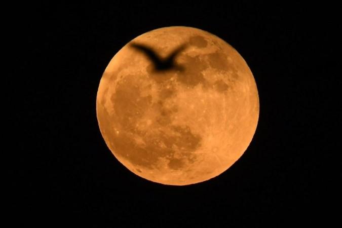A full moon is seen in Nagaon district of India's northeastern state of Assam, Nov. 19, 2021.(File photo) A full moon is seen in Nagaon district of India's northeastern state of Assam, Nov. 19, 2021.