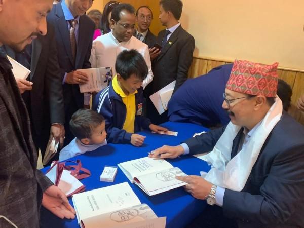 Harsh Vardhan Shringla signing copies of his biography, Not An Accidental Rise, in Darjeeling on April 6, 2023. The launch of book on Harsh Vardhan Shringla, Not An Accidental Rise, in Darjeeling on April 6, 2023.