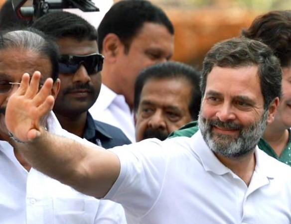 Wayanad: Congress leader Rahul Gandhi along with party's General Secretary Priyanka Gandhi Vadra during a road show in Wayanad, on Tuesday, April 11, 2023 Wayanad: Congress leader Rahul Gandhi along with party's General Secretary Priyanka Gandhi Vadra during a road show in Wayanad, on Tuesday, April 11, 2023