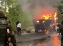 5 soldiers killed as army vehicle catches fire in suspected terror attack