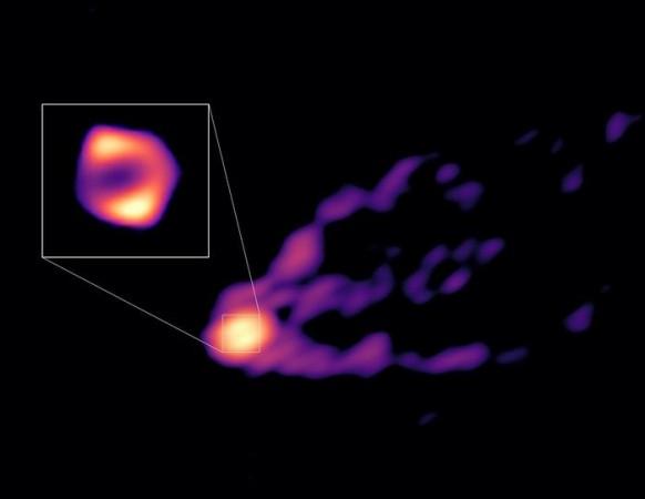 Astronomers detect first direct image of black hole expelling a powerful jet. Astronomers detect first direct image of black hole expelling a powerful jet