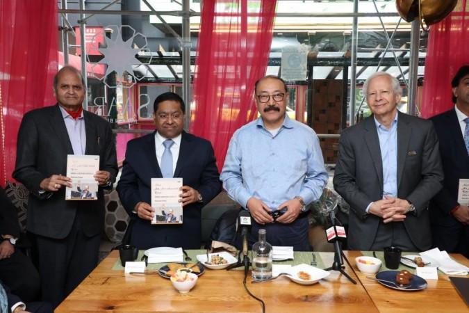 Prem Bhandari, Randheer Jaiswal, Harsh Vardhan Shringla and Kenneth Juster at an event in Midtown Manhattan Prem Bhandari, Randheer Jaiswal, Harsh Vardhan Shringla and Kenneth Juster at an event in Midtown Manhattan