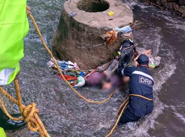 Hyderabad: A rescue operation is underway after a nine-year-old girl was washed away when she fell into a roadside drainage due to heavy rains, in Hyderabad on Saturday, April 29, 2023. Hyderabad: A rescue operation is underway after a nine-year-old girl was washed away when she fell into a roadside drainage due to heavy rains, in Hyderabad on Saturday, April 29, 2023.