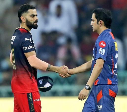 kohli and gambhir handshake