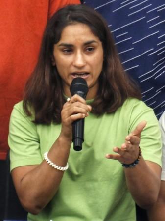 New Delhi: Wrestlers Vinesh Phogat during their protest at Jantar Mantar, in New Delhi, on Tuesday, May 2, 2023. (Photo: Wasim Sarvar/IANS) Vinesh Phogat