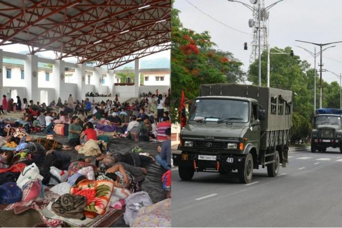 Manipur: Article 355 invoked, Army flag march on, addtl troops airlifted from Assam Manipur: Article 355 invoked, Army flag march on, addtl troops airlifted from Assam