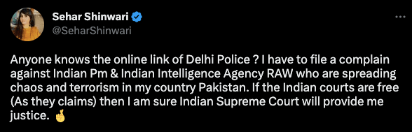 Seher Shinwari tweets