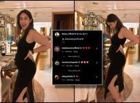 Ileana flaunted her baby bump in a beautiful black slit dress.