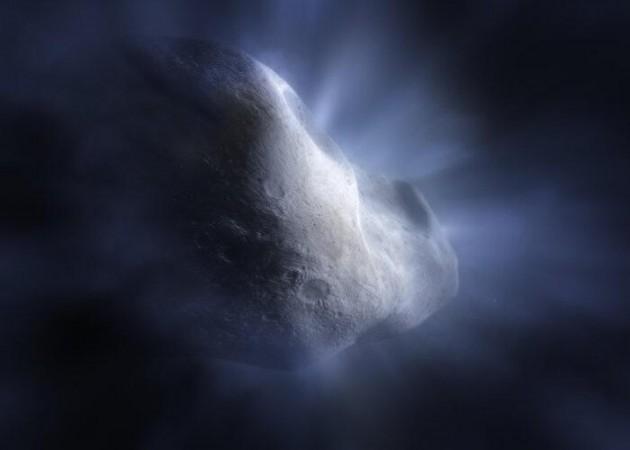 Webb telescope finds water, new mystery in rare comet. Webb telescope finds water, new mystery in rare comet.