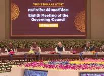 Visuals of the Niti Aayog Governing Council meeting underway