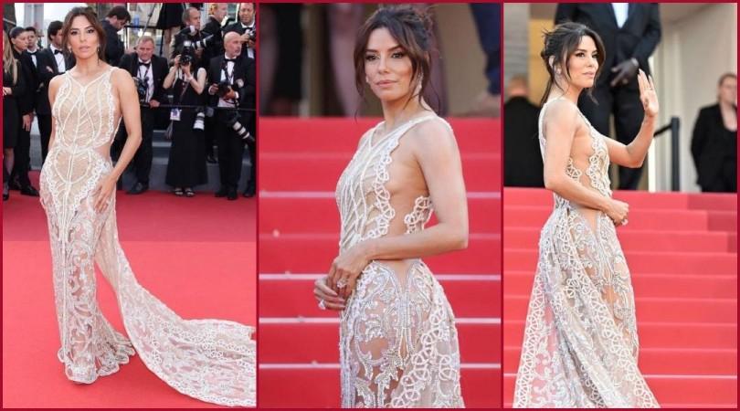 Eva Longoria is nearly nude in sheer dress at 2023 Cannes Film Festival