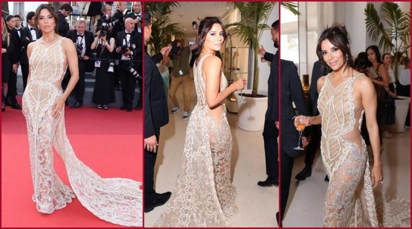 Eva Longoria looked in high spirits as she enjoyed the premiere.